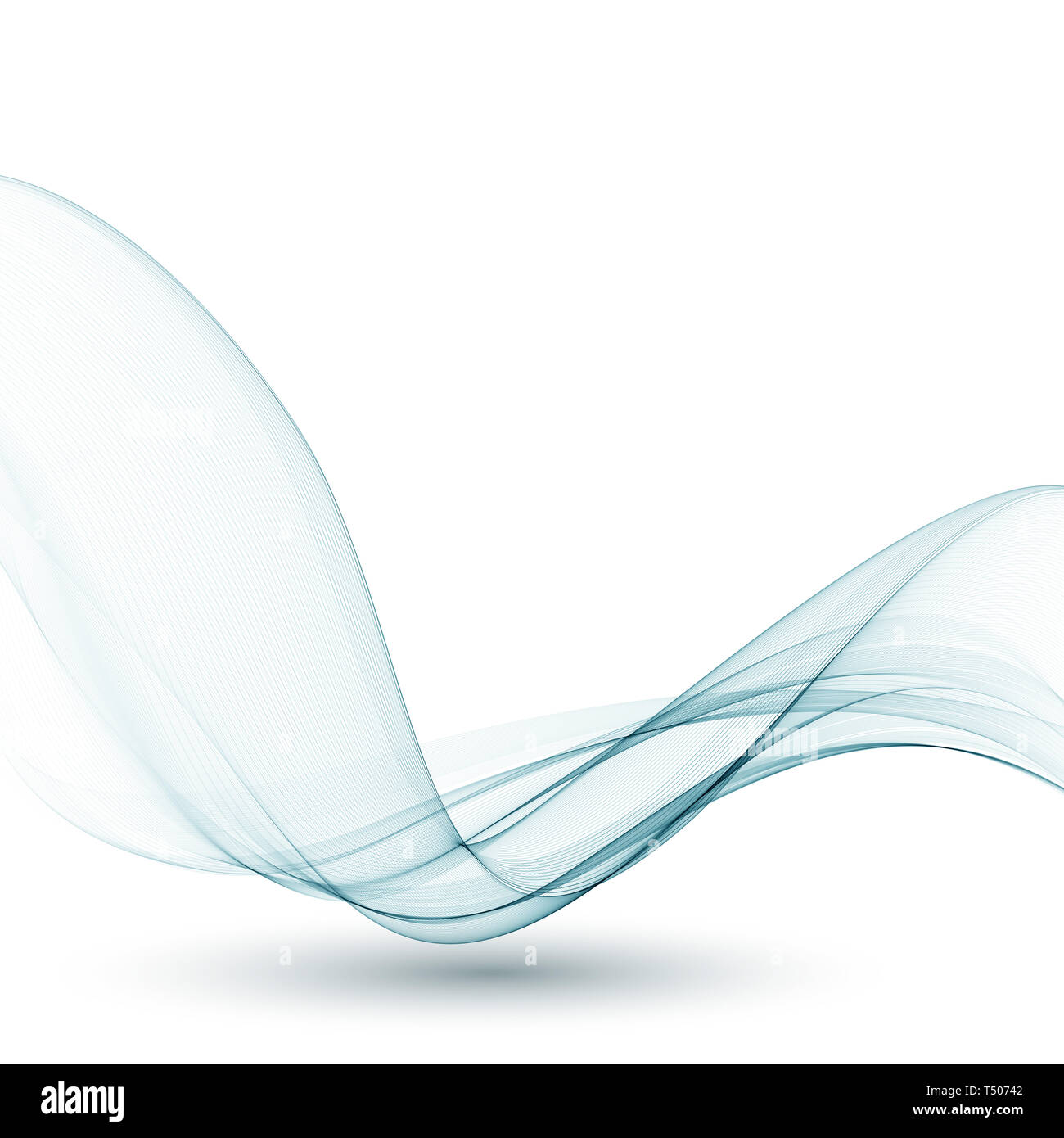 Abstract sfondo vettoriale, flusso colore linee ondulata per brochure, sito web, flyer design. Trasparente onda liscia Foto Stock