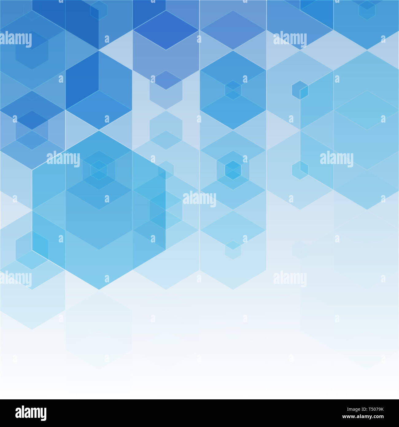 Vettore scienza astratta sfondo. Chiave esagonale testa design geometrico. EPS 10 Foto Stock