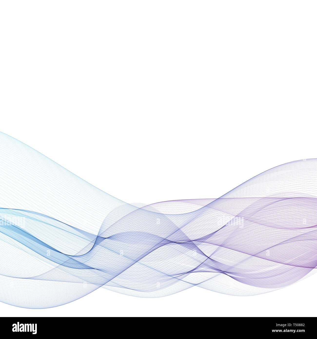 Abstract sfondo vettoriale, flusso colore linee ondulata per brochure, sito web, flyer design. Trasparenti liscia onda. eps 10 Foto Stock