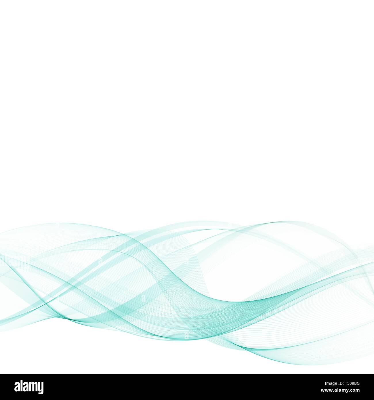 Abstract liscia colore vettore d'onda. La curva di flusso moto blu illustrazione. Progettazione di fumo. Linee vettoriali eps. 10 Foto Stock