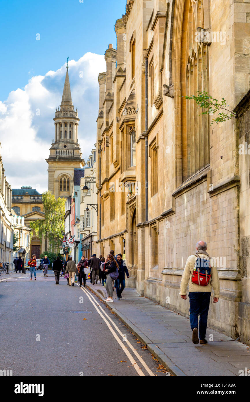 Strada di Oxford, Regno Unito Foto Stock