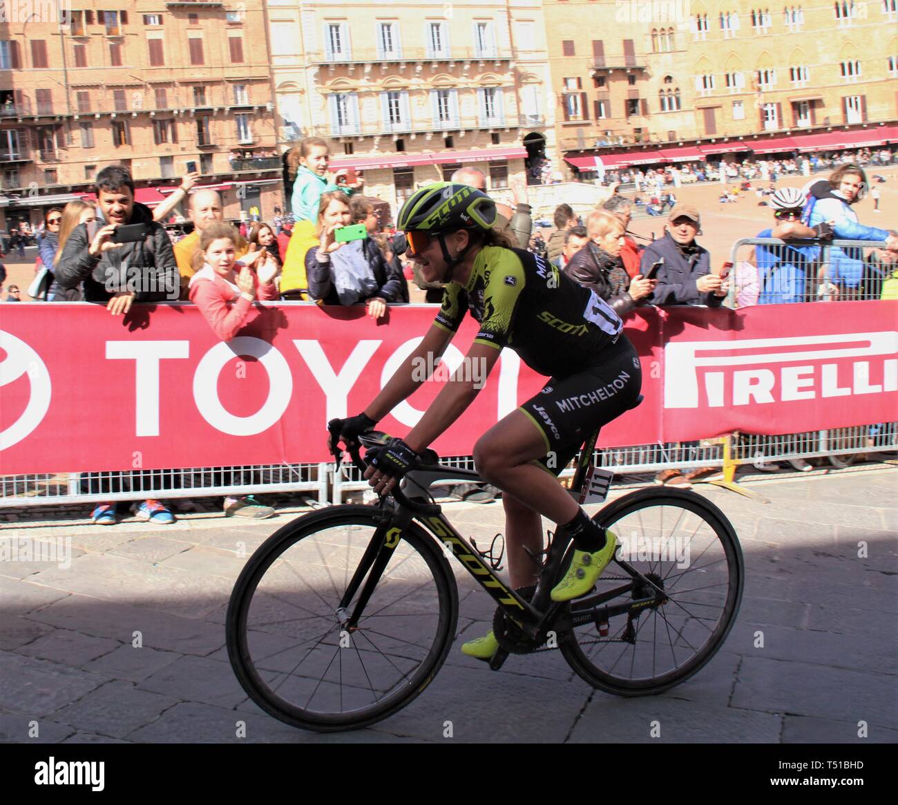 Strade bianche 2019 - UCI World Tour Pro corsa in bicicletta. Siena a Siena Foto Stock