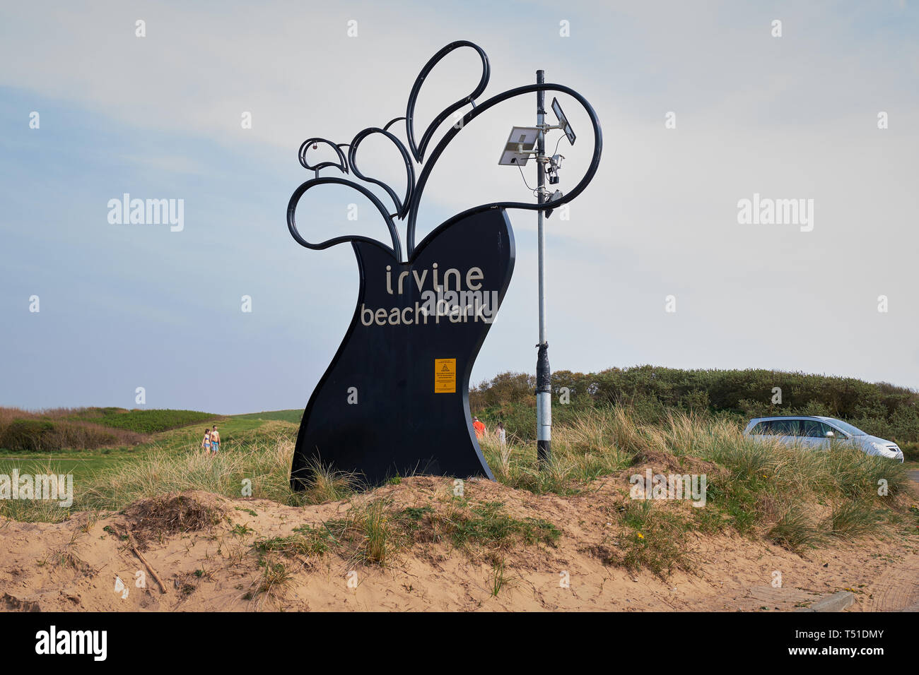 Irvine Beach -Gailes Beach-North Ayrshire, in Scozia Foto Stock