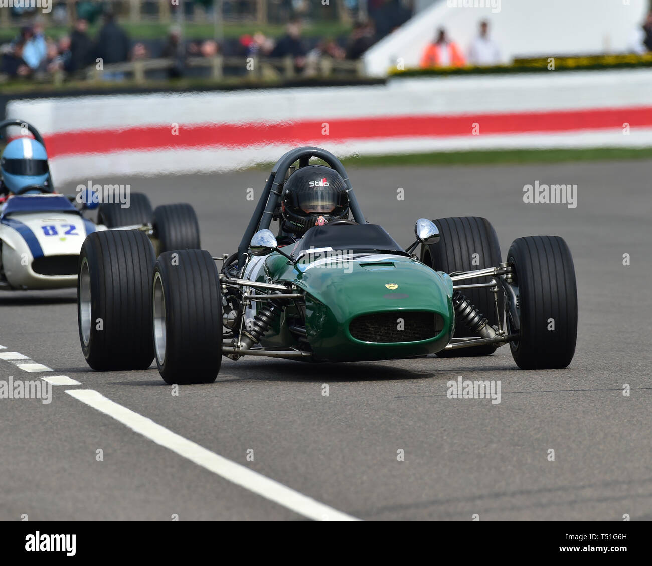 William Penrose, Tecno-Ford, Derek Bell Cup, 1 litro vetture Formula 3, 1964 - 1970, 77th Assemblea dei Soci, Goodwood, West Sussex, in Inghilterra, aprile 2019, Foto Stock