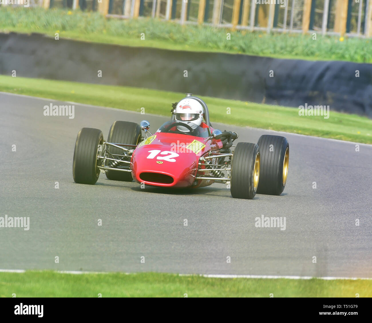 Paolo Waine, DeSanctis-Ford, Derek Bell Cup, 1 litro vetture Formula 3, 1964 - 1970, 77th Assemblea dei Soci, Goodwood, West Sussex, in Inghilterra, aprile 2019, Au Foto Stock