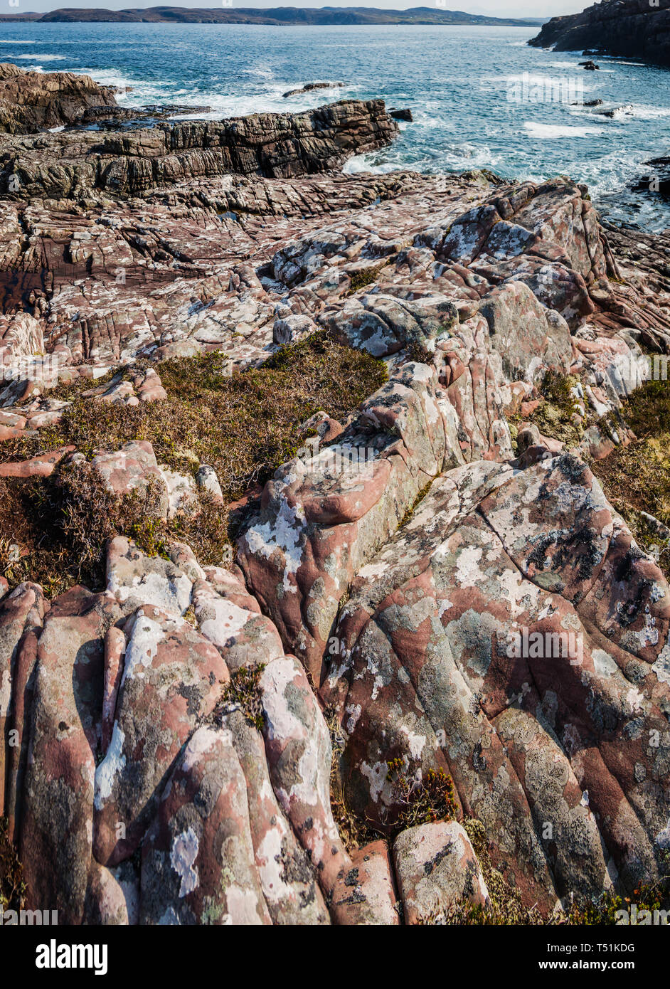 Loch pecora, a Poolewe, costa ovest della Scozia. Foto Stock