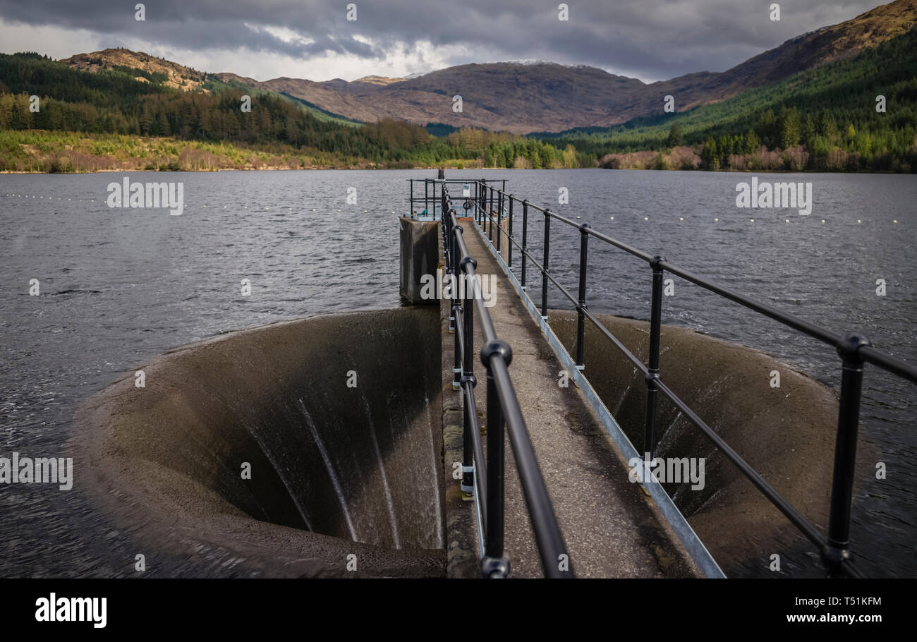 Gleann Dubh serbatoio, Barcaldine, Scozia. Foto Stock