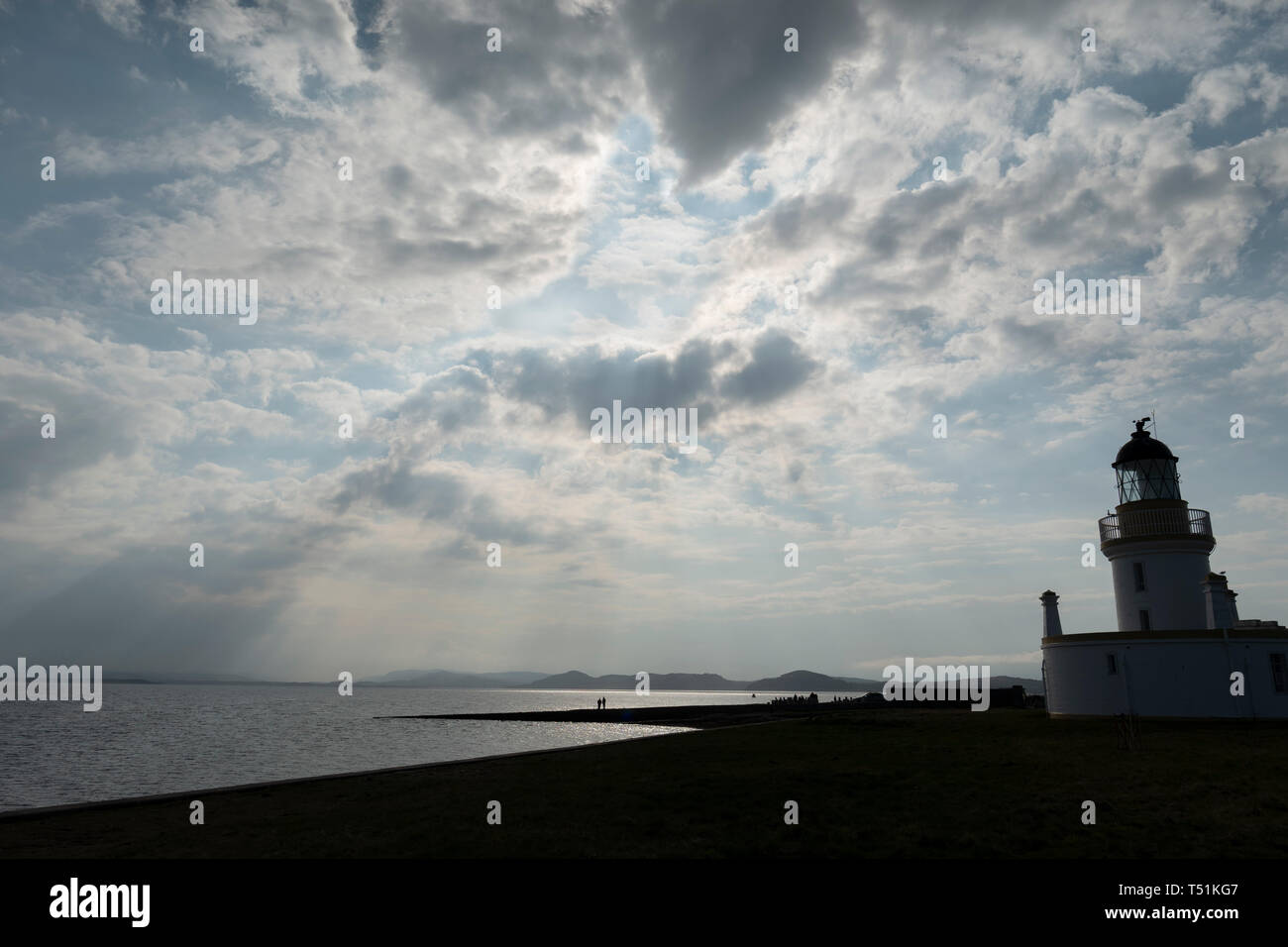 Punto Chanonry, Rosemarkie, world class posizione per osservare i delfini, Scozia. Foto Stock