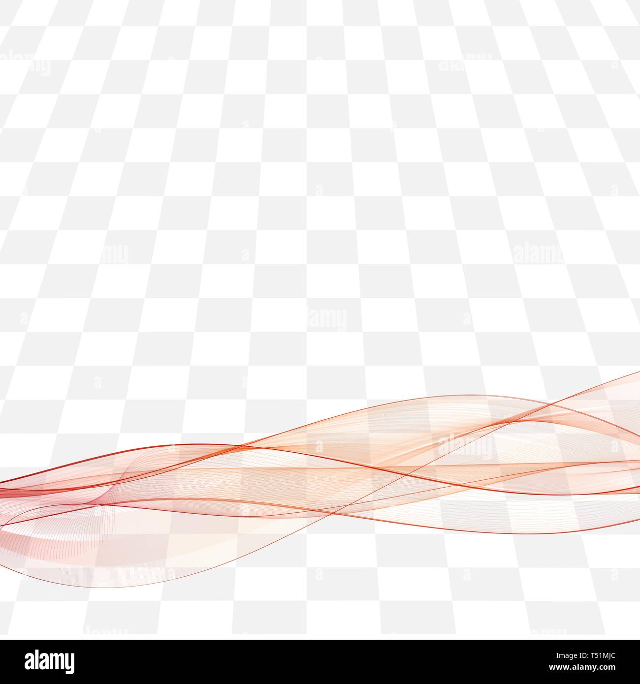 Abstract liscia colore vettore d'onda. La curva di flusso moto rosso illustrazione. eps 10 Foto Stock