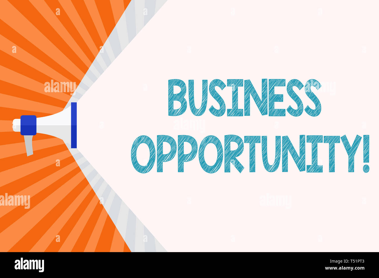 Testo che mostra segni di opportunità di business. Business photo testo investimento che permette al compratore di iniziare un business megafono che estende la capacità di V Foto Stock