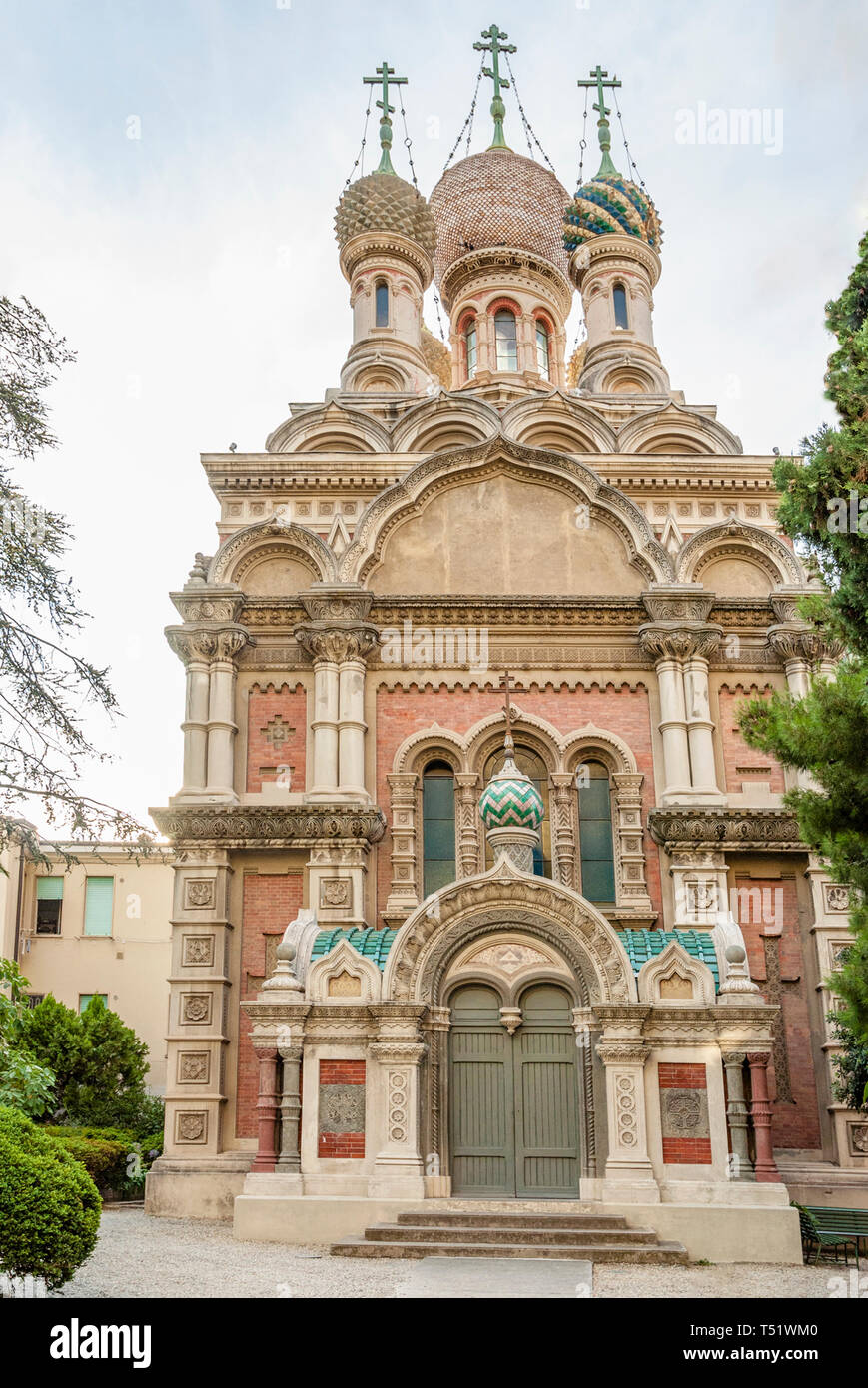 Chiesa ortodossa russa Chiesa Cristo Salvatore, Sanremo, Liguria, Italia nord-occidentale Foto Stock