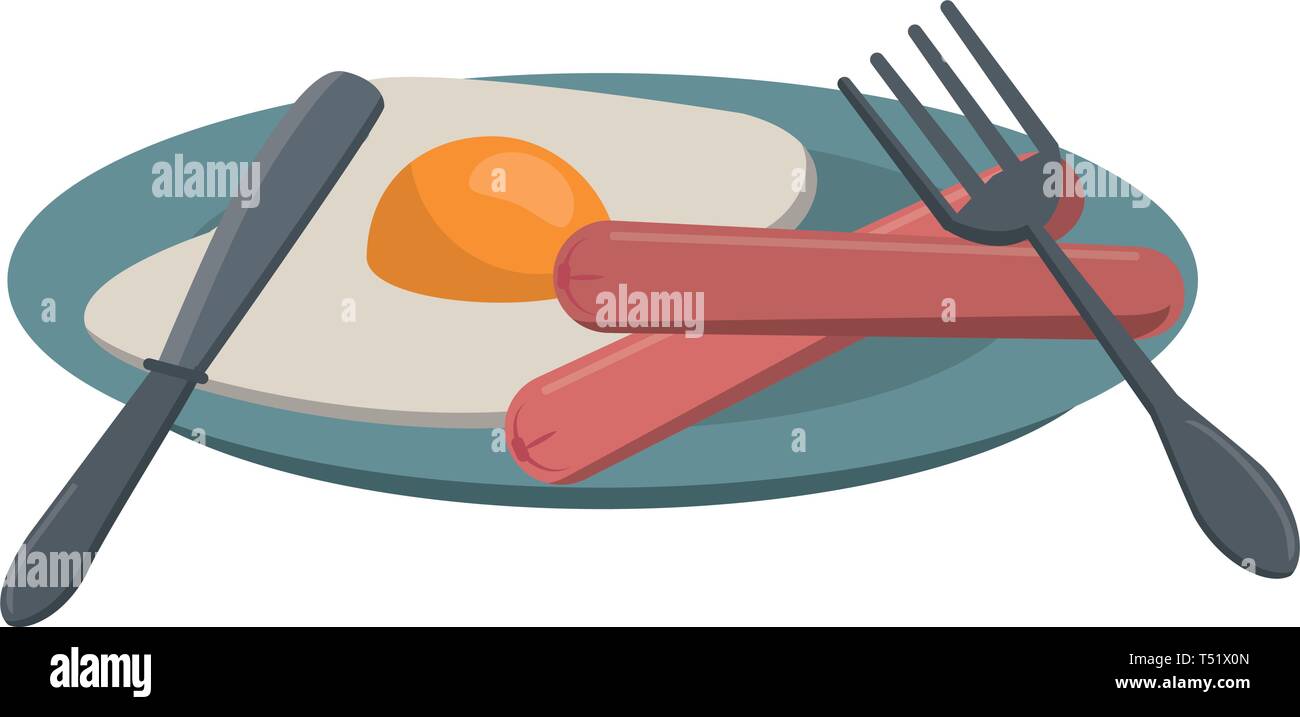 La prima colazione americana food Illustrazione Vettoriale