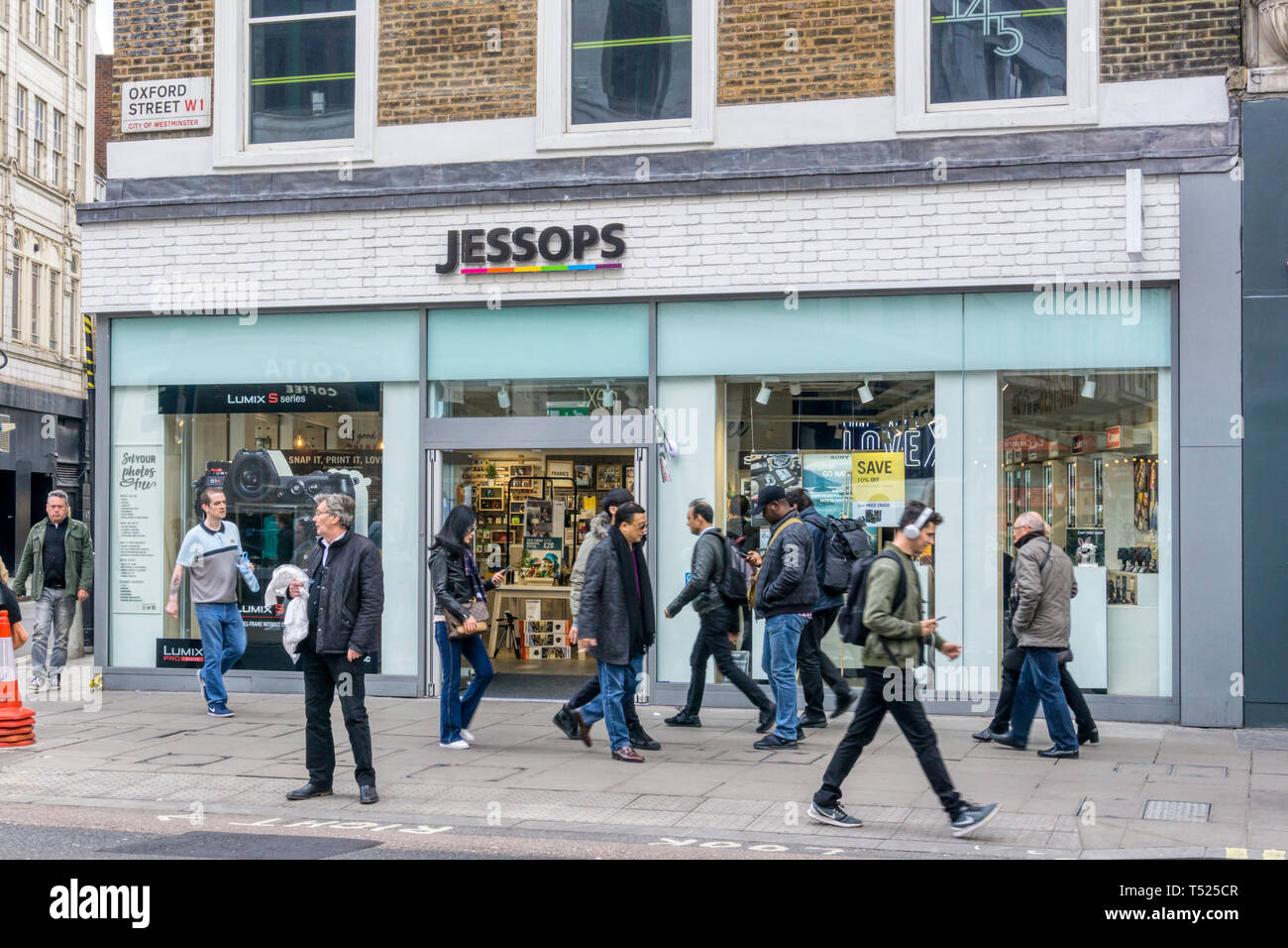 Un ramo di Jessops dettaglianti fotografico in Oxford Street. Foto Stock