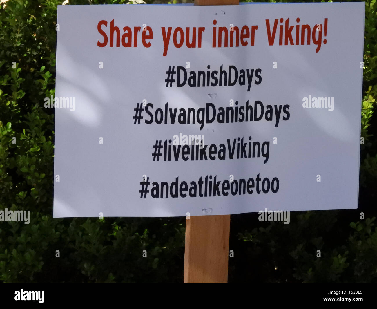 Informazioni registrazione sui giorni danese, con hash tag. Foto Stock