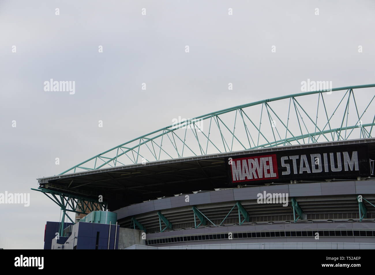 Il recentemente rinominato 'Meraviglia Stadium" di Docklands, Melbourne. Foto Stock