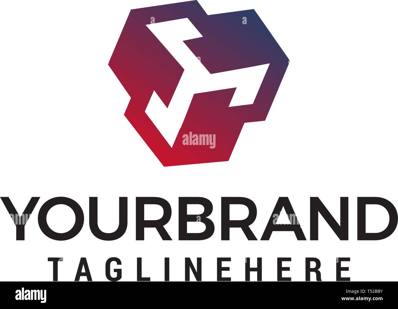 Tecnologia quadrato logo design concept vettore modello Illustrazione Vettoriale