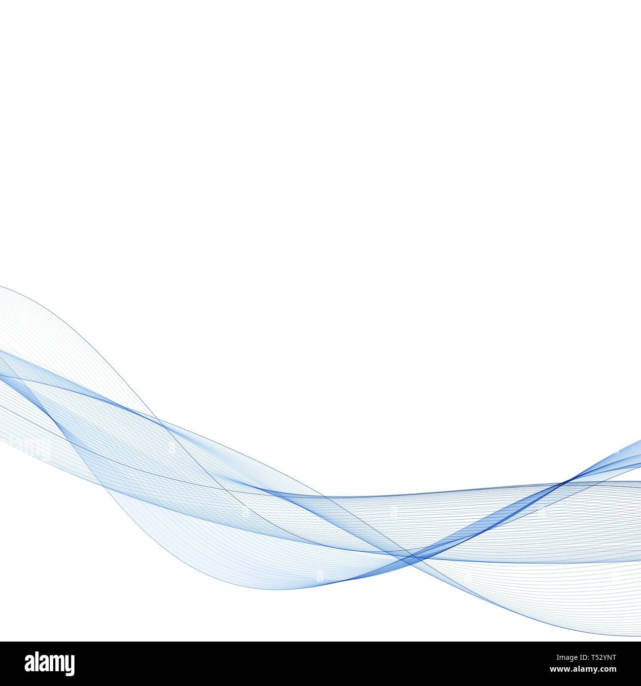 Abstract sfondo vettoriale, flusso colore linee ondulata per brochure, sito web, flyer design. Trasparente onda liscia Foto Stock