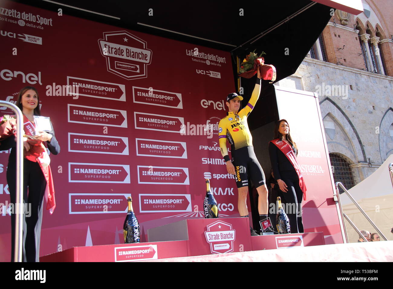 Strade bianche 2019 - UCI World Tour Pro corsa in bicicletta. Siena a Siena Foto Stock