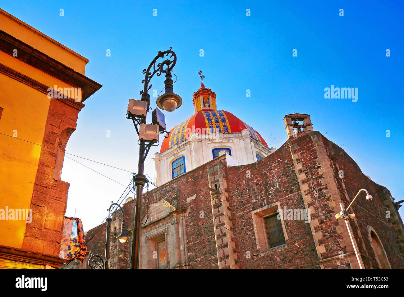 Città del Messico scenic chiese nel centro storico vicino piazza Zocalo Foto Stock