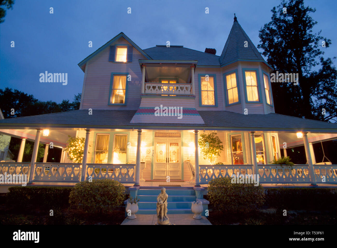 Ocala Florida, Seven Sisters Inn, Bed & Breakfast, alloggio, casa lontano da casa, costruito 1888 Queen Anne stile, FL330 Foto Stock