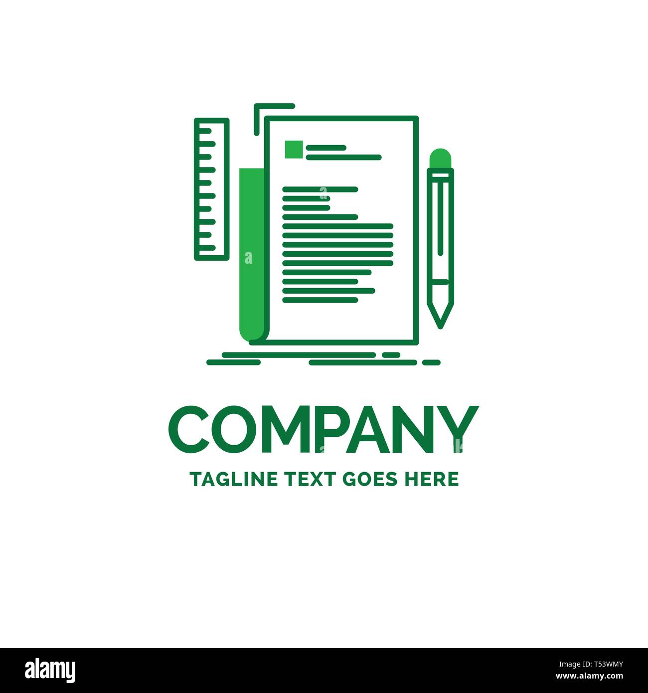 Il codice, la codifica di file, la programmazione di script, piatto Logo aziendale modello. Creative Green Brand Design Nome. Illustrazione Vettoriale