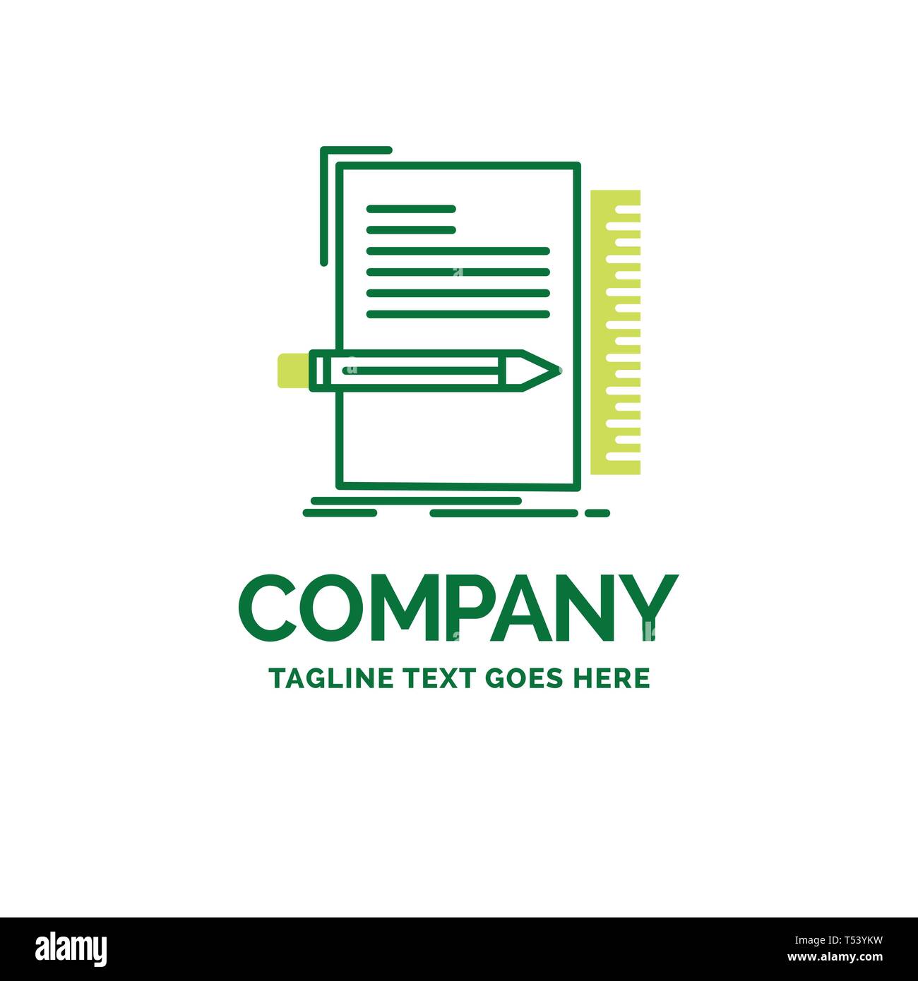 Il codice, la codifica di file, la programmazione di script, piatto Logo aziendale modello. Creative Green Brand Design Nome. Illustrazione Vettoriale