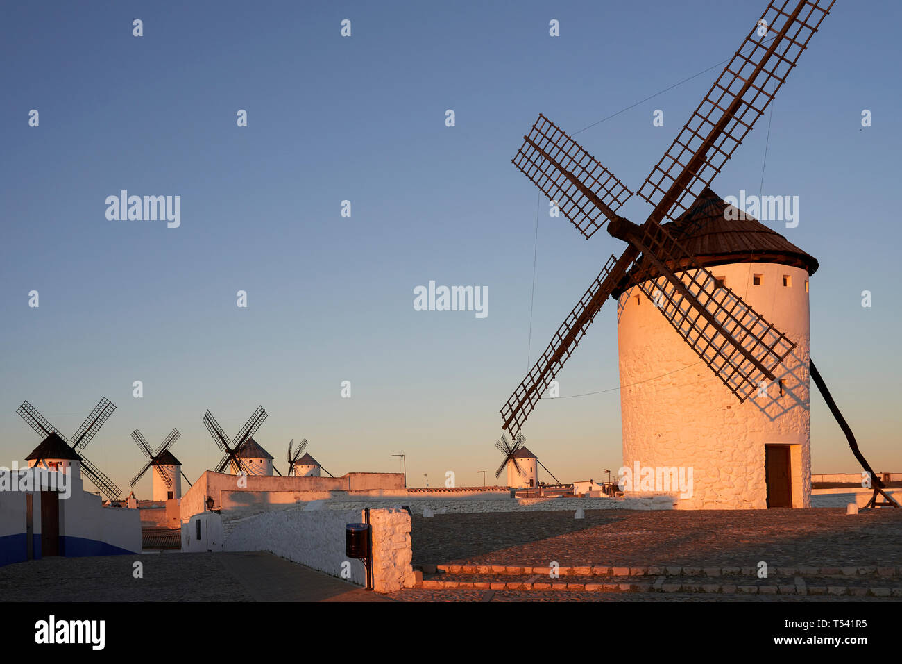 Mulini a vento a La Paz hill, itinerario di Don Chisciotte Foto stock