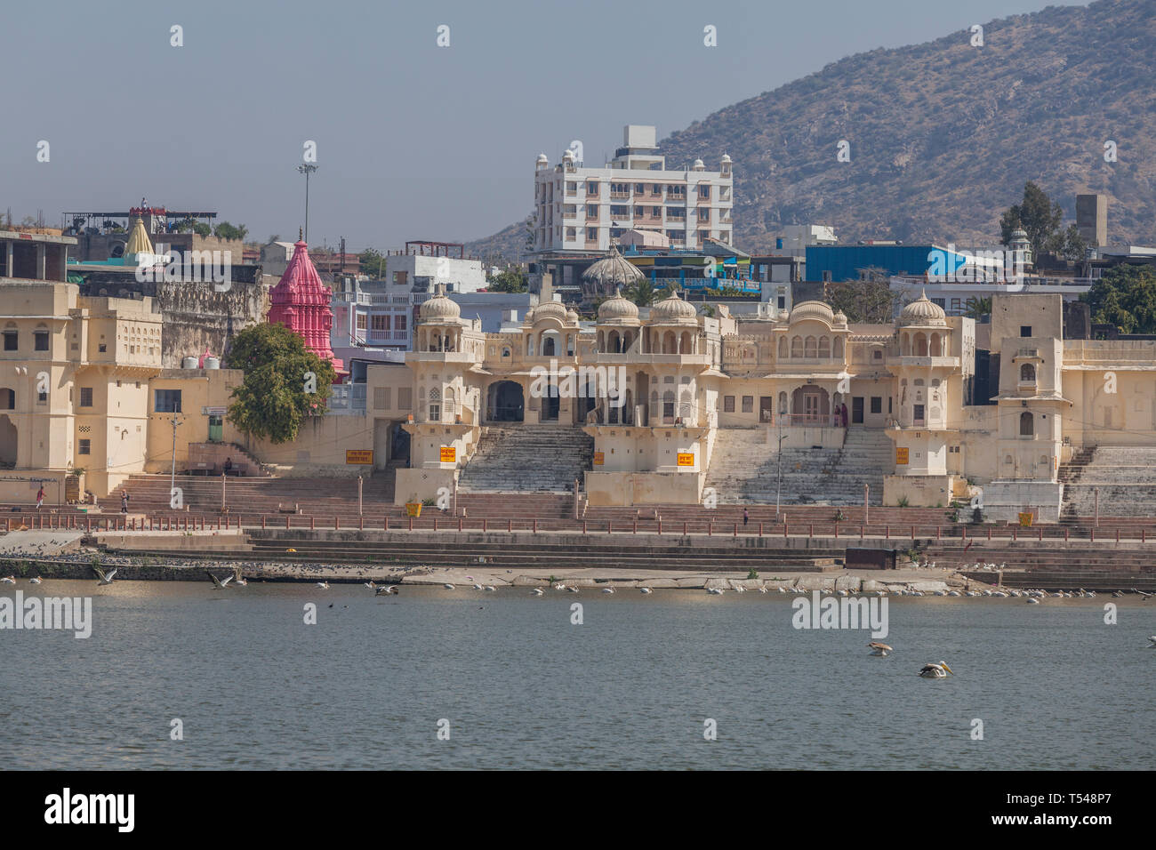 Lago di Pushkar, Pushkar, Rajasthan, India Foto Stock