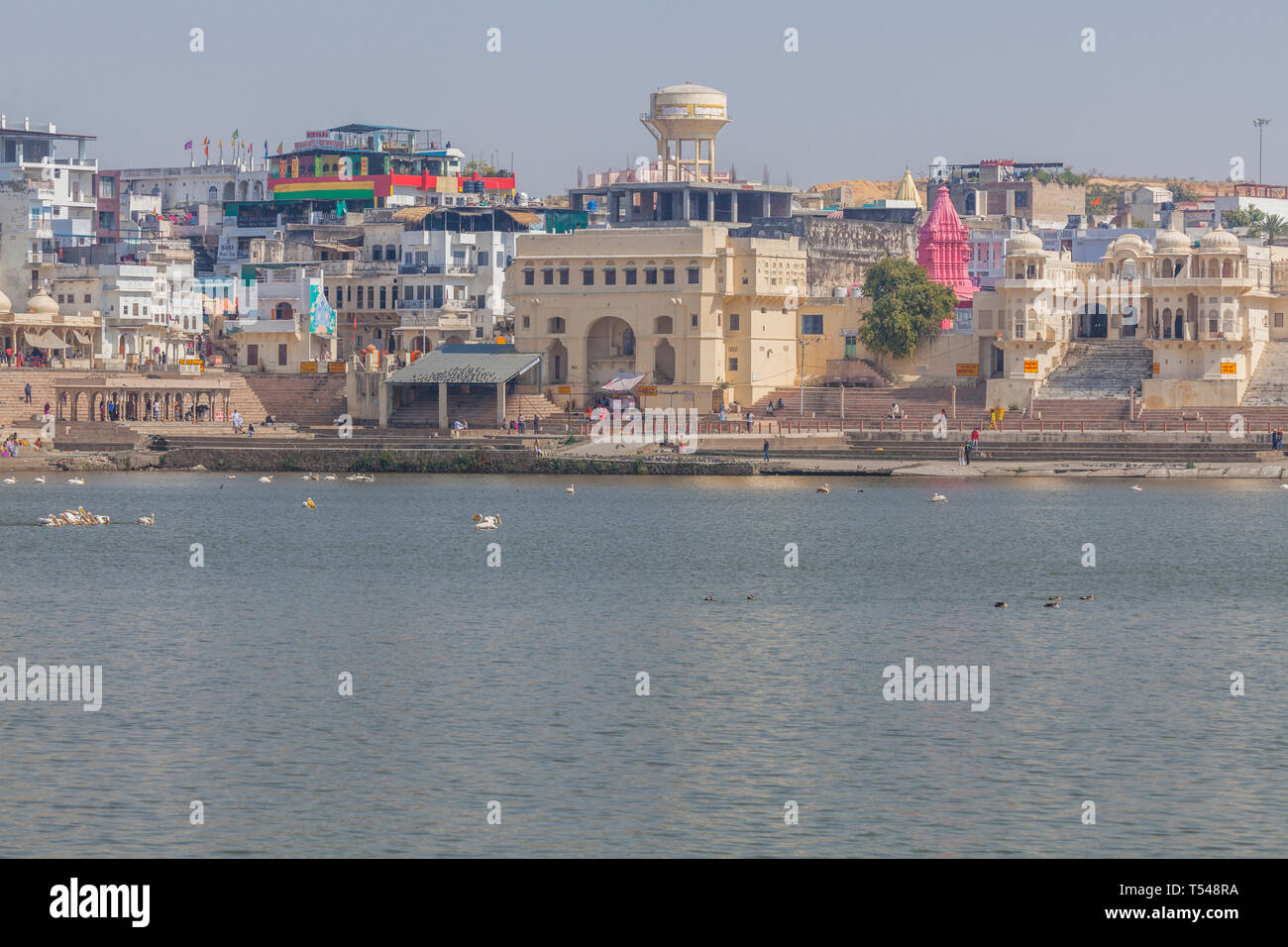 Lago di Pushkar, Pushkar, Rajasthan, India Foto Stock