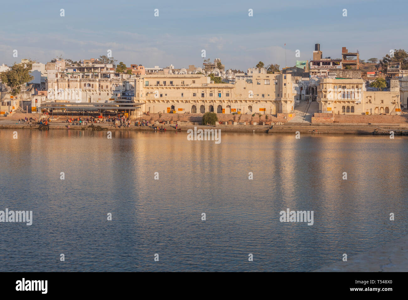 Lago di Pushkar, Pushkar, Rajasthan, India Foto Stock
