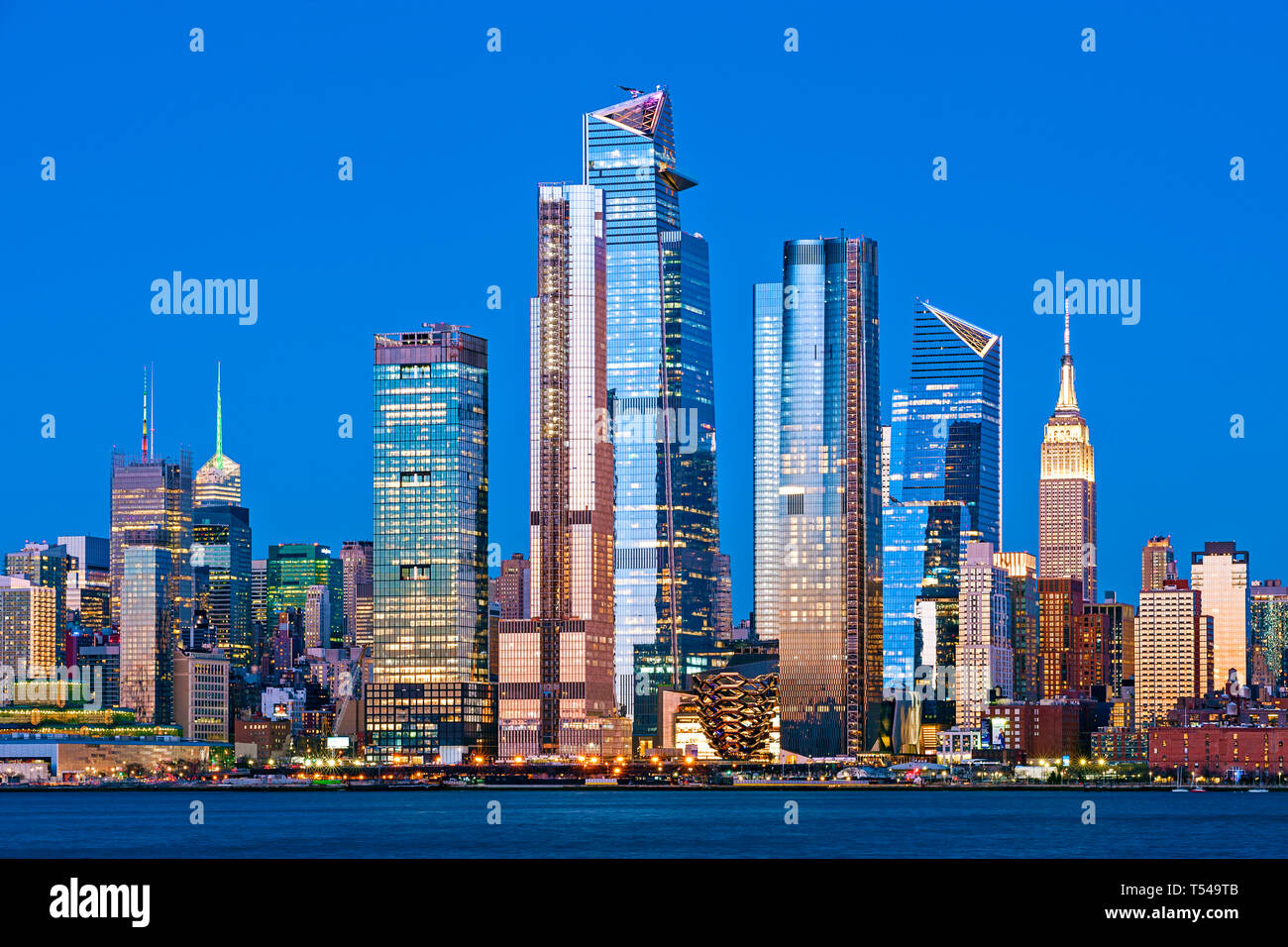 Skyline di New York Hudson Yards lato ovest Foto Stock