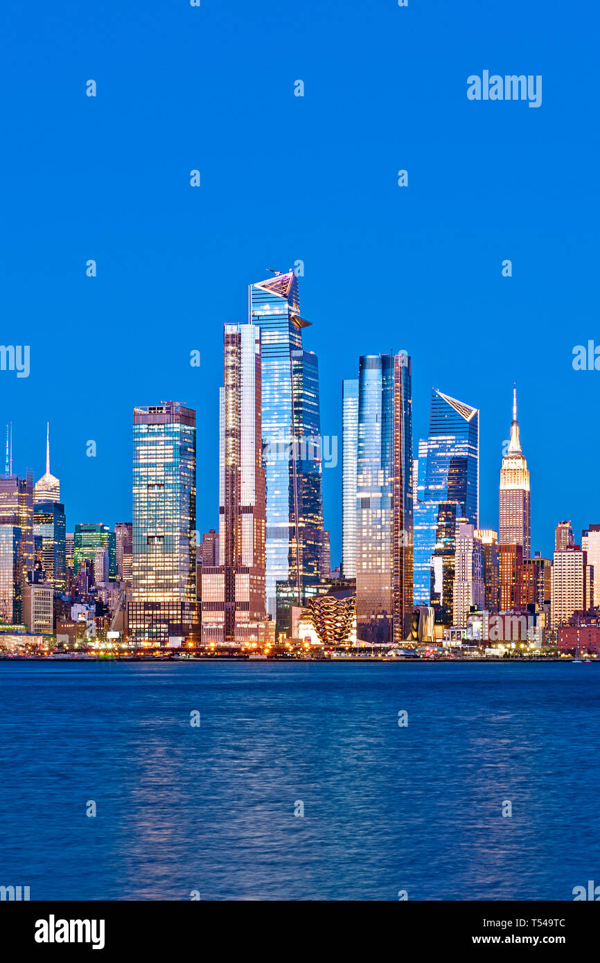 Skyline di New York Hudson Yards lato ovest Foto Stock