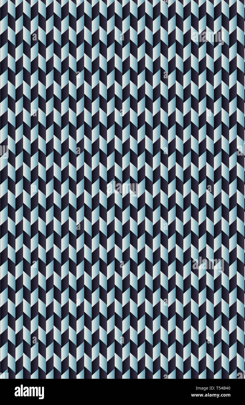 Un nero blu modello di forma trapezoidale, Foto Stock