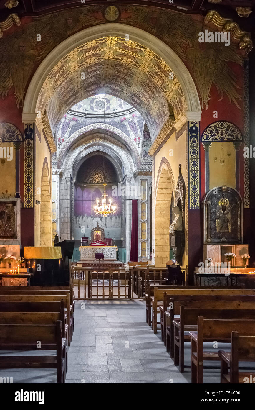 Lviv, Ucraina - 27 Luglio 2018: Interno della cattedrale armena chiesa di Lviv, Ucraina Foto Stock