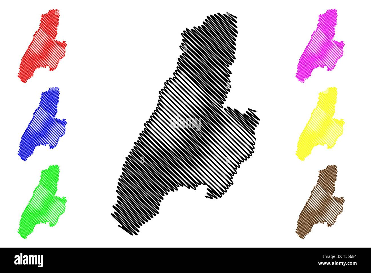 Tolima Dipartimento (Colombia, Repubblica di Colombia, dipartimenti della Colombia) mappa illustrazione vettoriale, scribble schizzo dipartimento di Tolima mappa Illustrazione Vettoriale