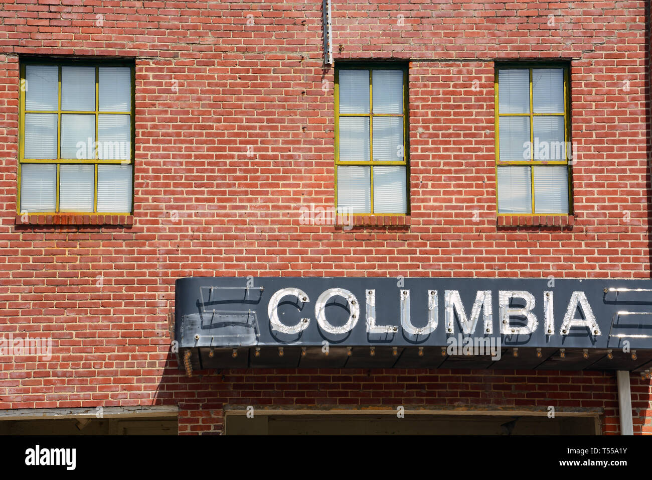 L'omonimo marque al cinema nel centro di Columbia nella Carolina del Nord. Foto Stock