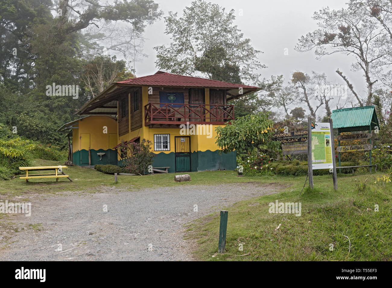 Stazione dei ranger del Volcan Baru National Park a Boquete Panama Foto Stock