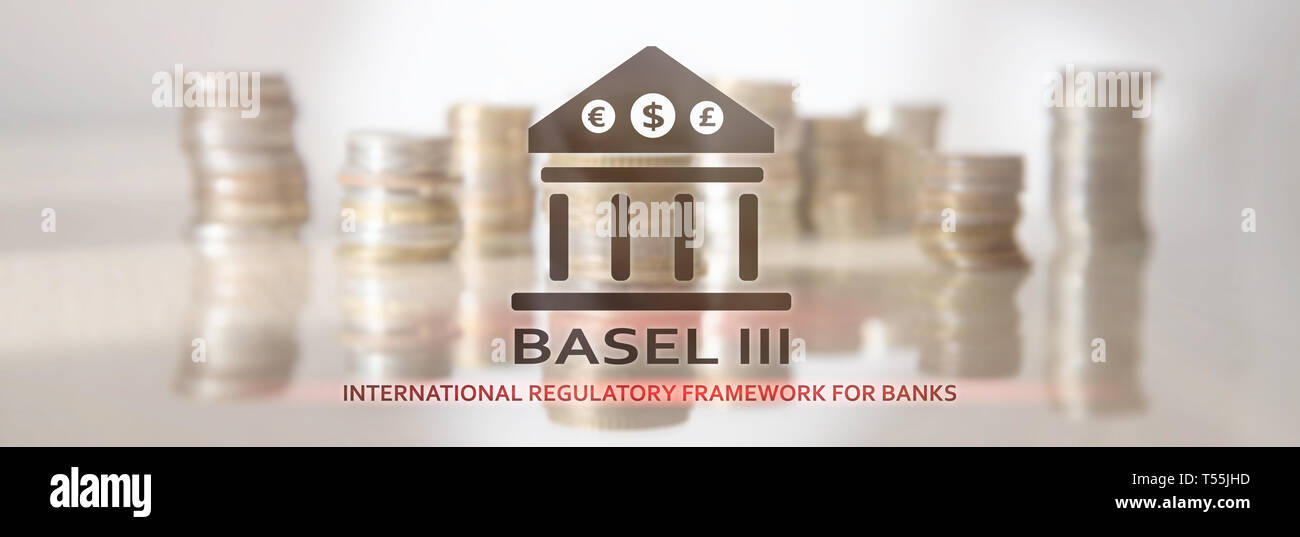 Basilea 3. Un quadro normativo internazionale per le banche. Finanziari regolamento bancario. Foto Stock