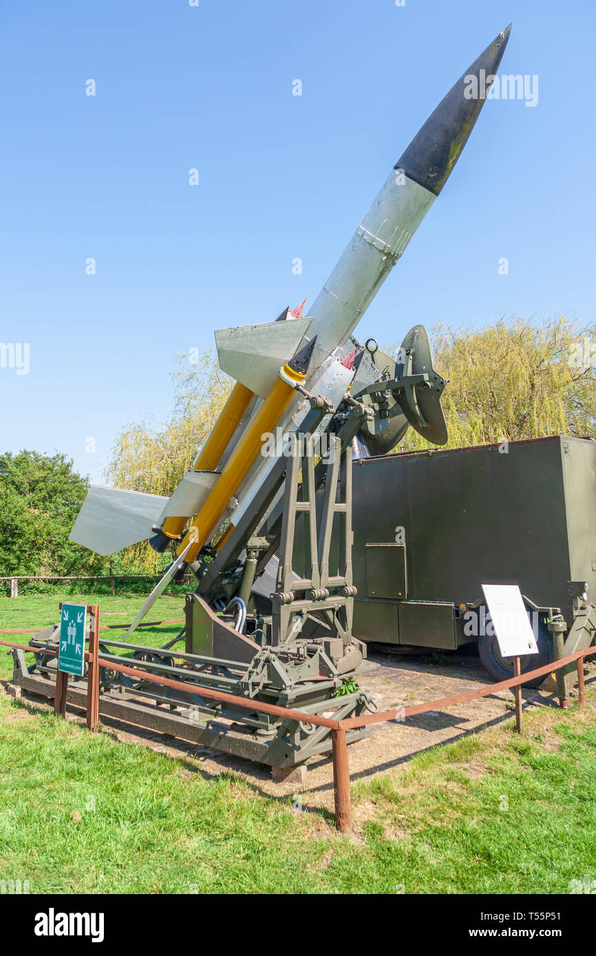 Bloodhound missile a flixton aviation museum SUFFOLK REGNO UNITO Foto Stock
