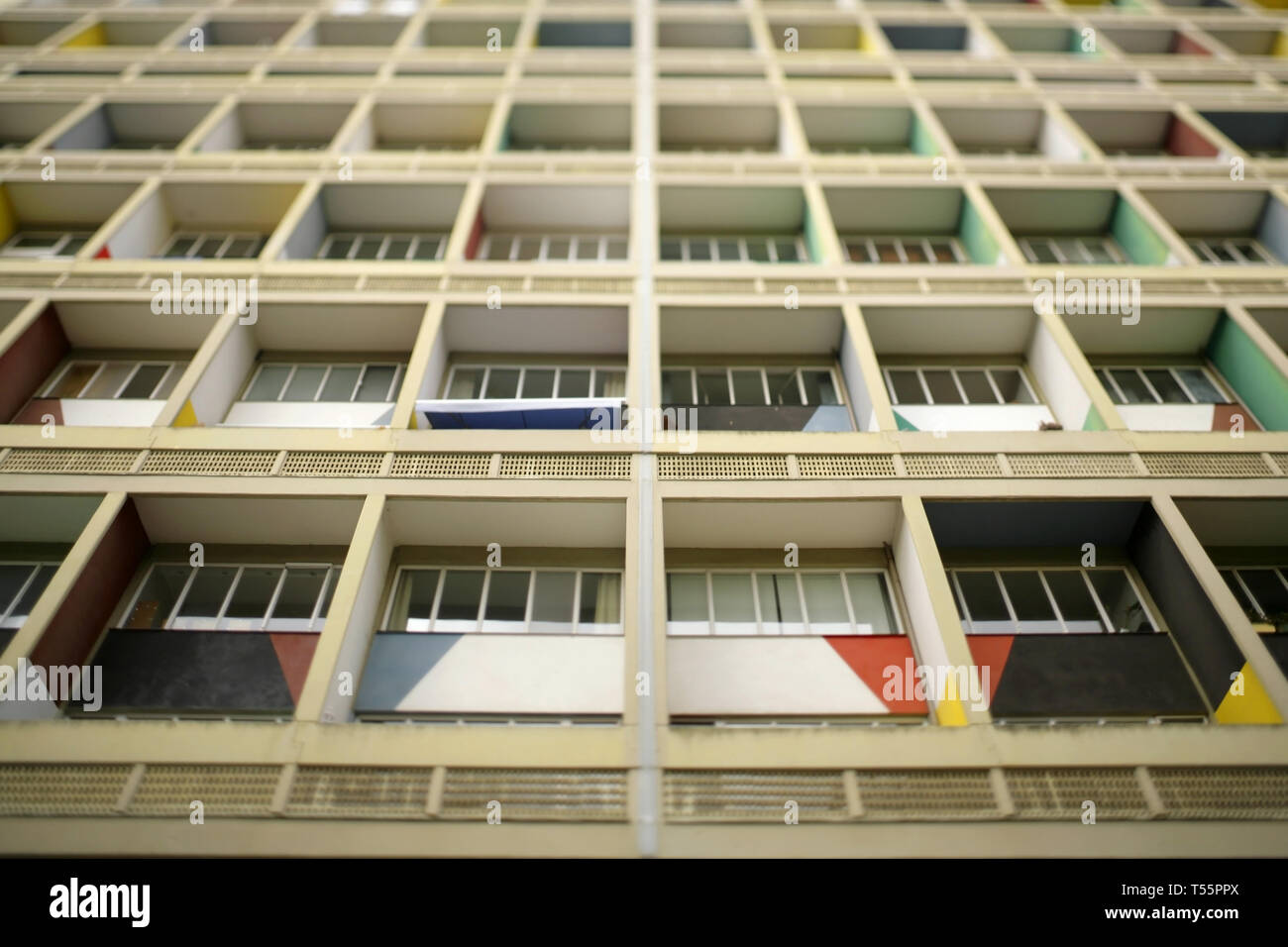 Il Le Corbusier progettato Unite d'habitation edificio (1958), Berlino, Germania. Foto Stock