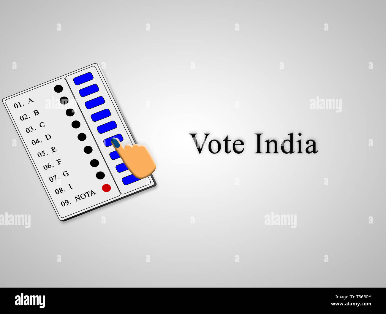 EVM Voto elettronico macchina utilizzata per gettare il voto nelle elezioni indiane Foto Stock
