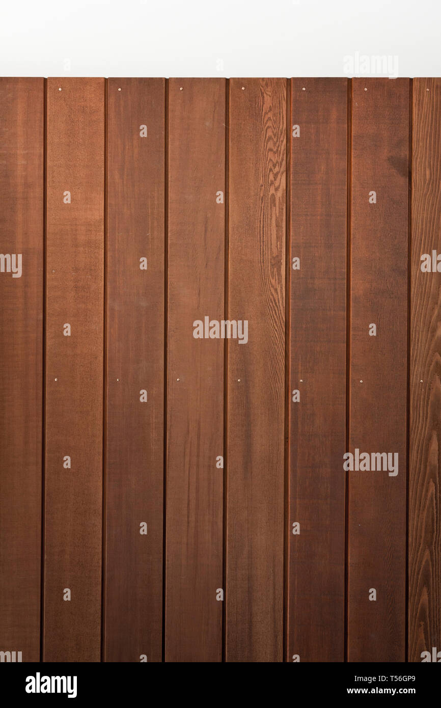 Legno di cedro su una parete interna Foto Stock