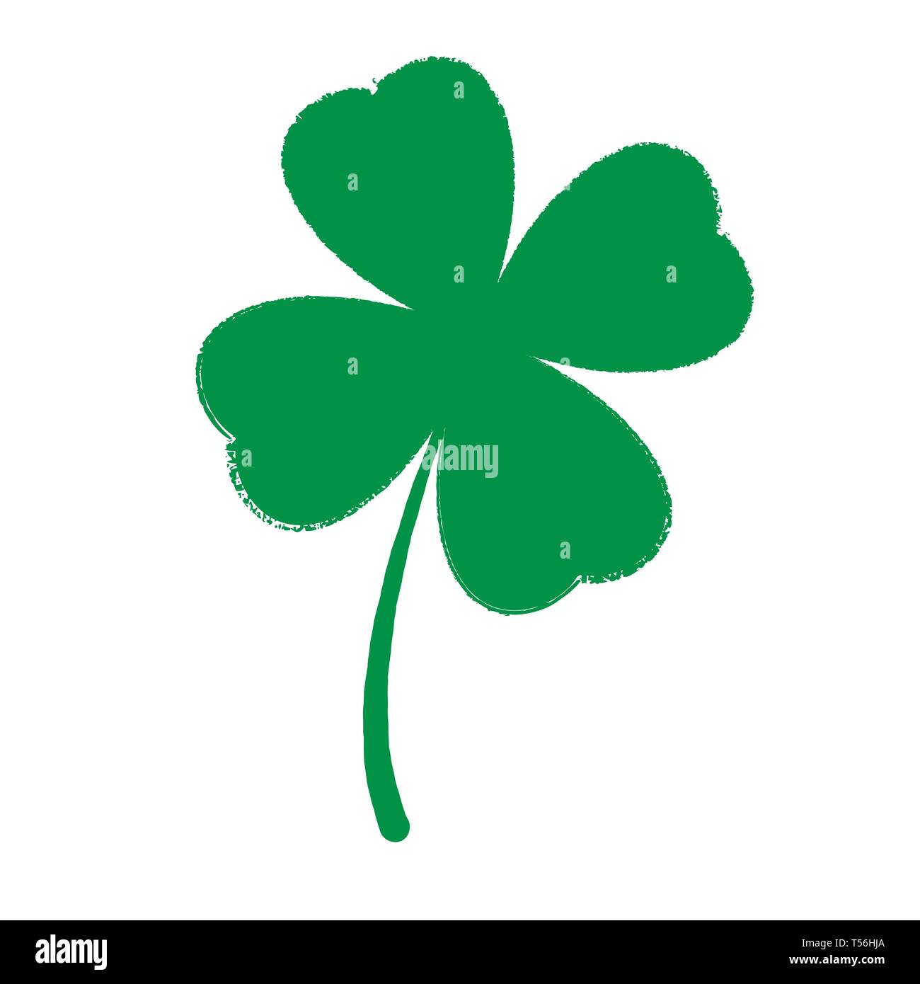 Quattro foglie Shamrock Illustrazione Vettoriale
