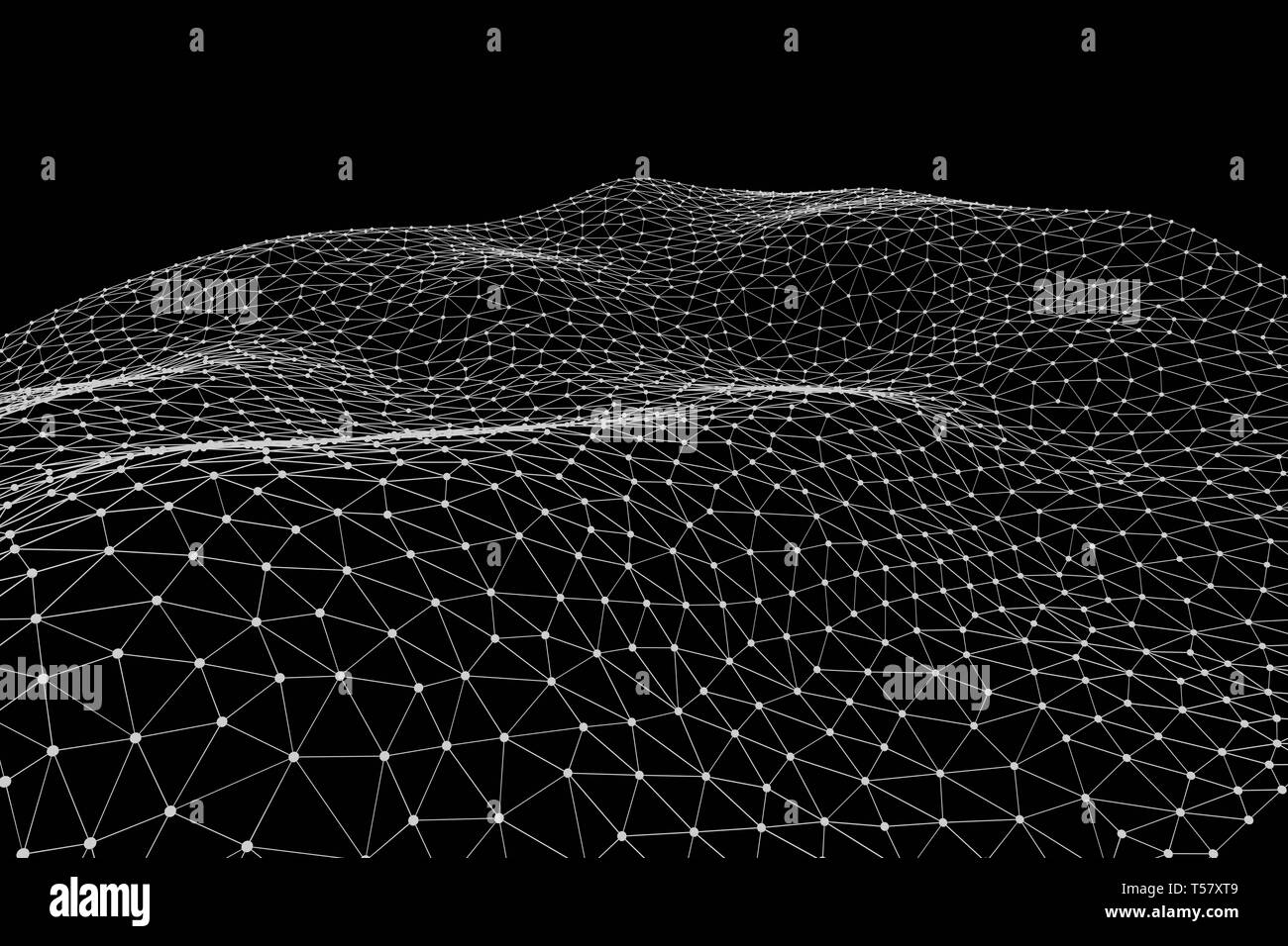 Sfondo digitale della scienza o Blockchain Foto Stock