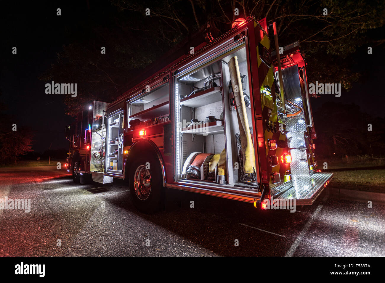 Incandescente Fire carrello Foto Stock