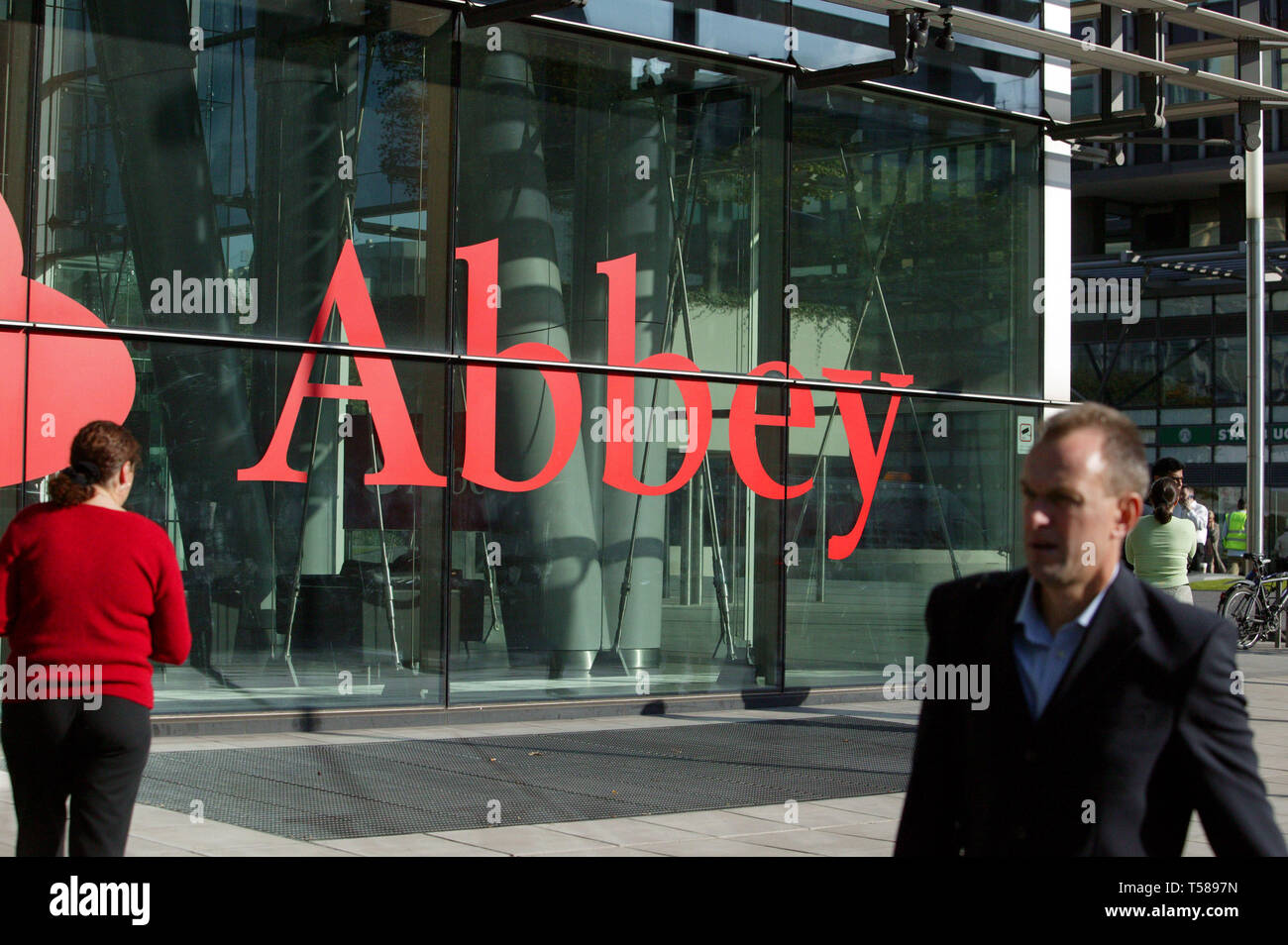 Abbey National House su Triton Square Londra. Parte del gruppo Santander. 29/09/2008 Foto Stock