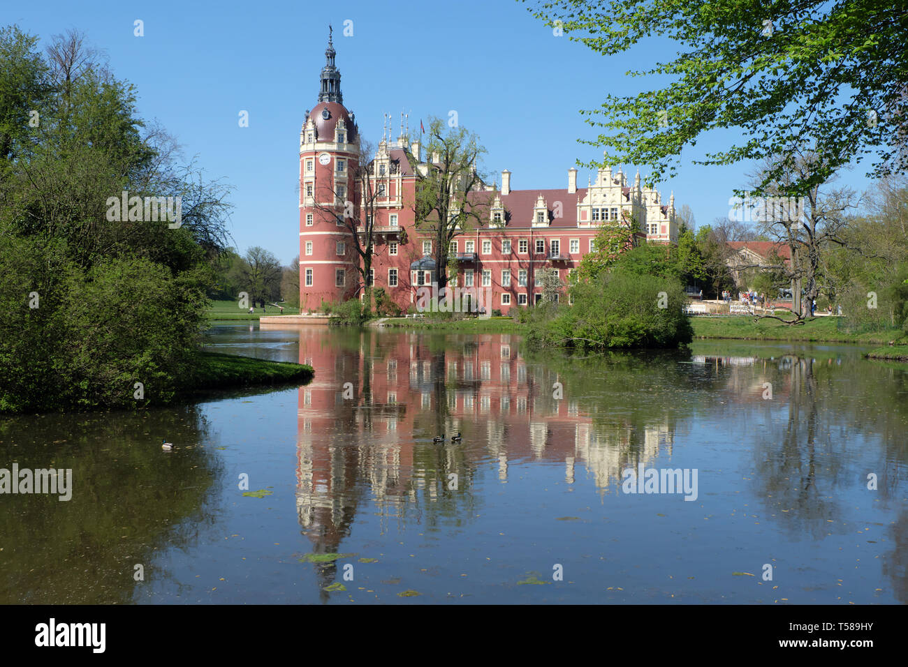 Schloss e Parco di Muskau Foto Stock