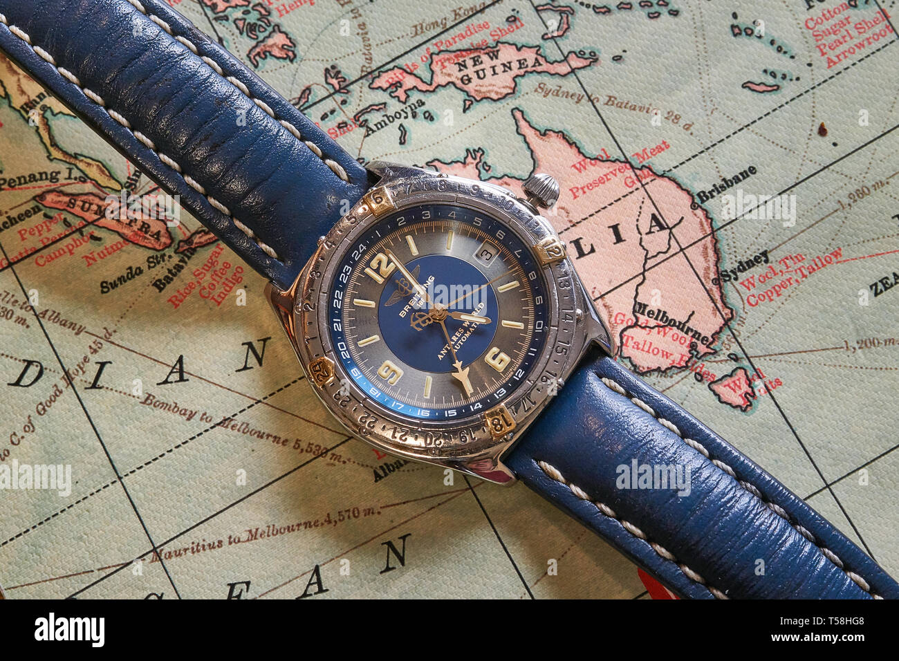 Breitling antares world watch Foto Stock