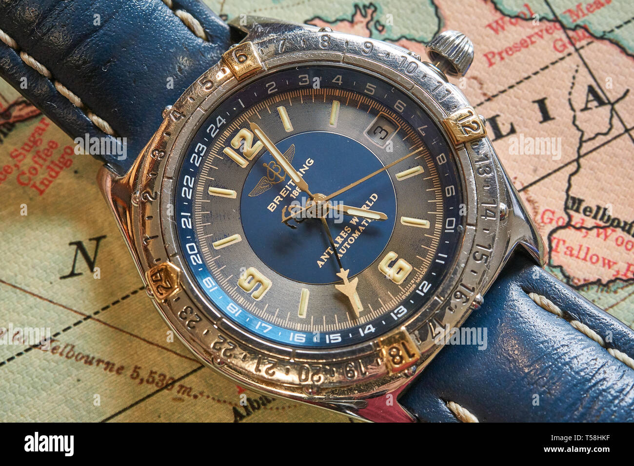Breitling antares world watch Foto Stock