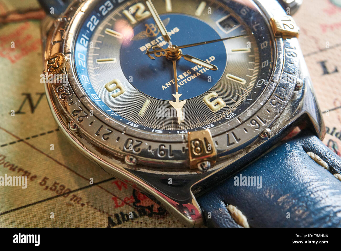 Breitling antares world watch Foto Stock
